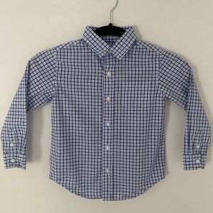 JANIE AND JACK Boy Long Sleeve Checkered Button Up